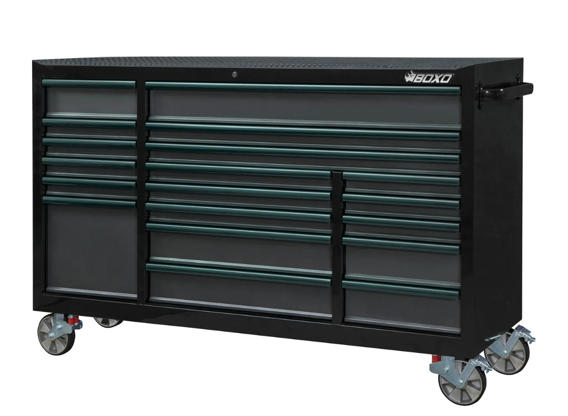 BOXO 72" 19 DRAWER TRIPLE BANK ROLL CABINET WITH DRAWER TRIM PACK - BLACK BODY & TRIM COLOUR OPTIONS