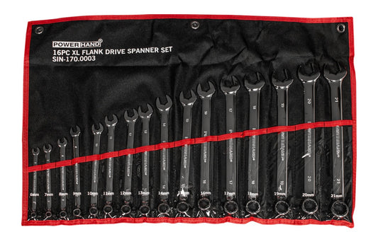 16PC XL FLANK DRIVE SPANNER SET