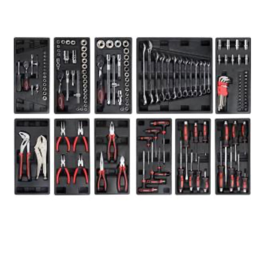 6 Drawer Toolbox Roller Cabinet With 155pcs Tools