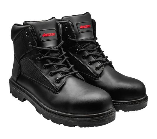 BOXO WORKWEAR BLACK BOOTS - VARIOUS SIZES AVAILABLE (UK7-13)