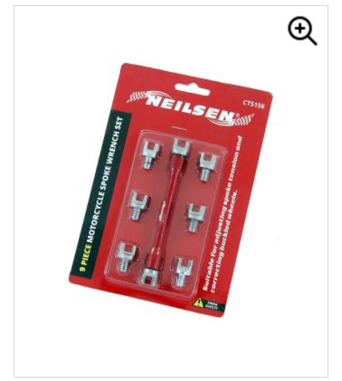 Motorcycle 9pc Spoke Wrench Set